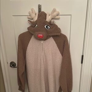 Reindeer Hooded Onesie / Costume, size M